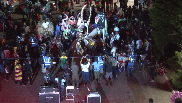 Parade participants performing at the Central Campus of the University of Education, Winneba during a musical finale.
