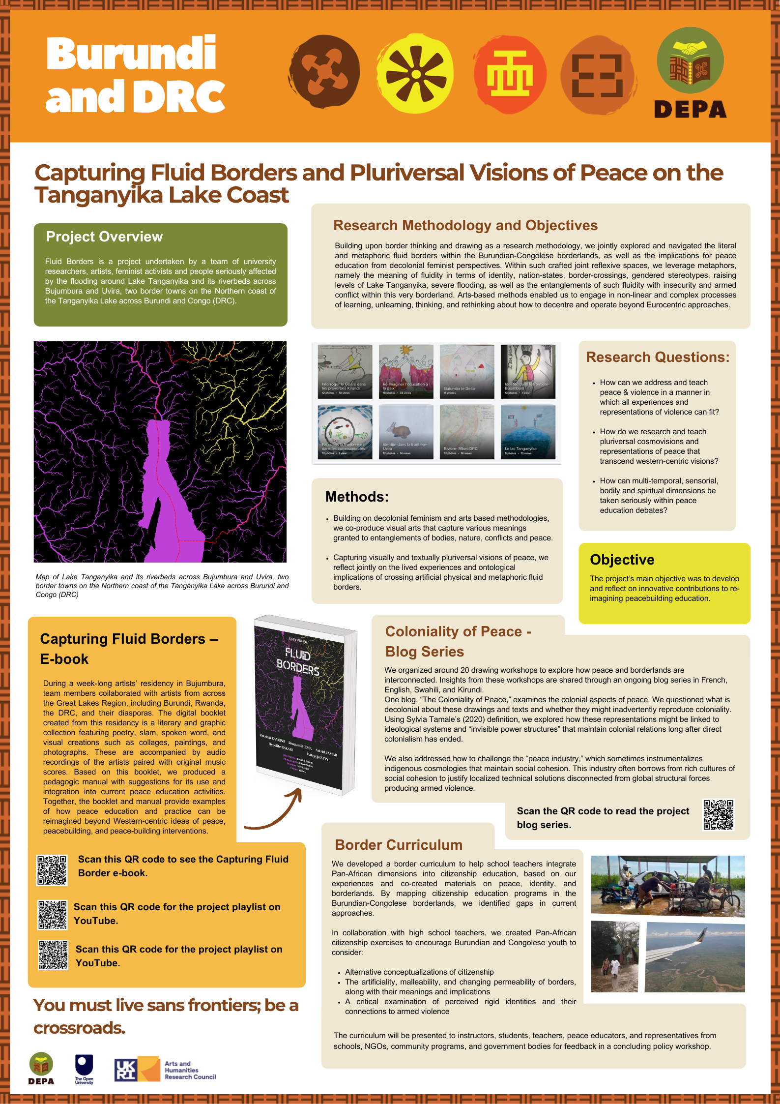 The Burundi and DRC project poster from the DEPA Event