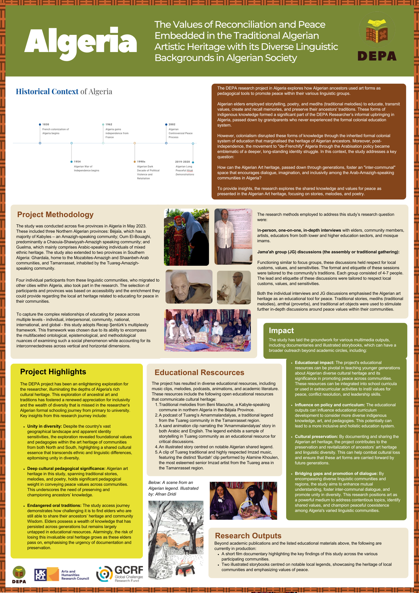 Algeria's poster from the DEPA event