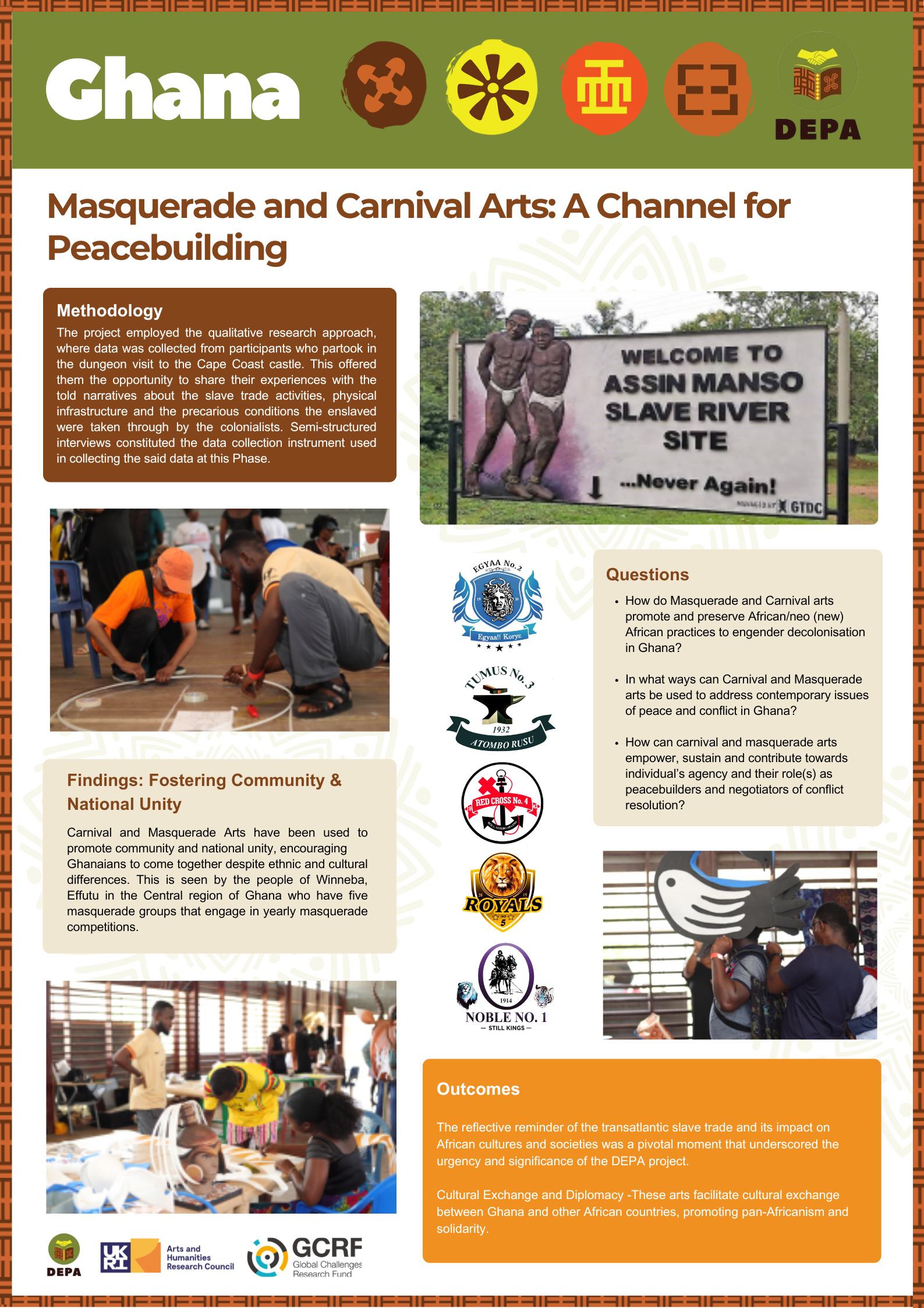 The Ghana project poster from the DEPA Event
