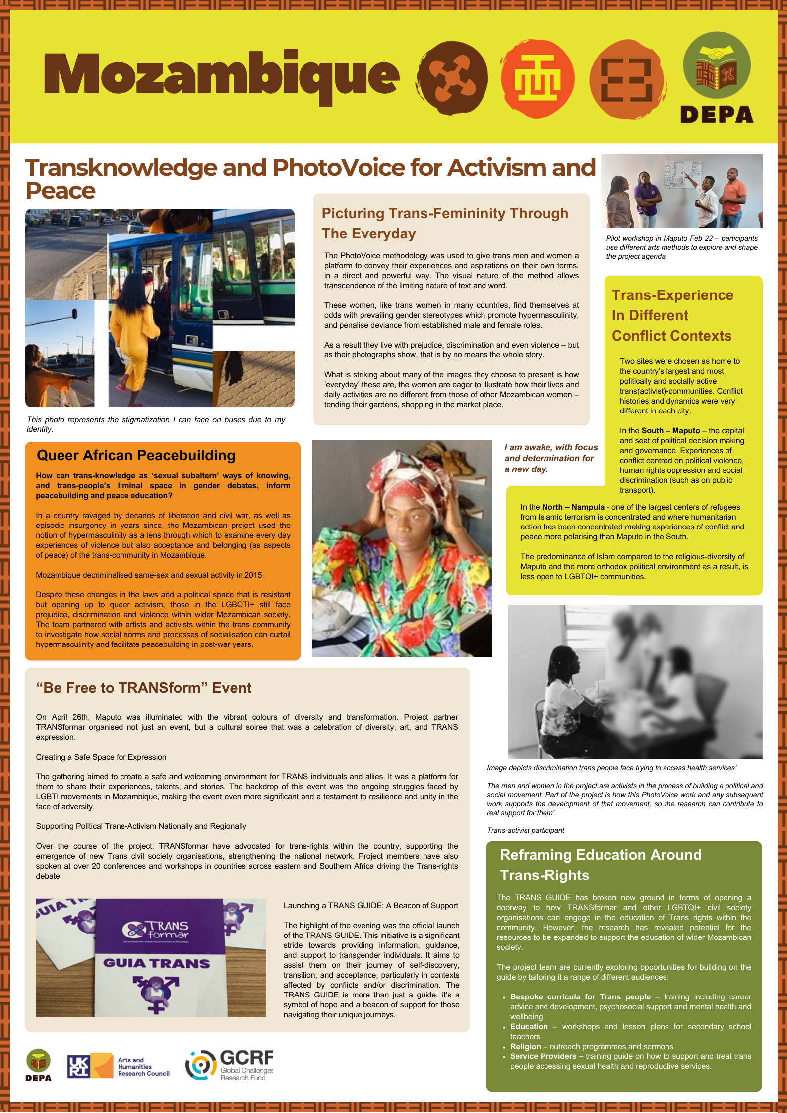 The Mozambique Project poster from the DEPA event