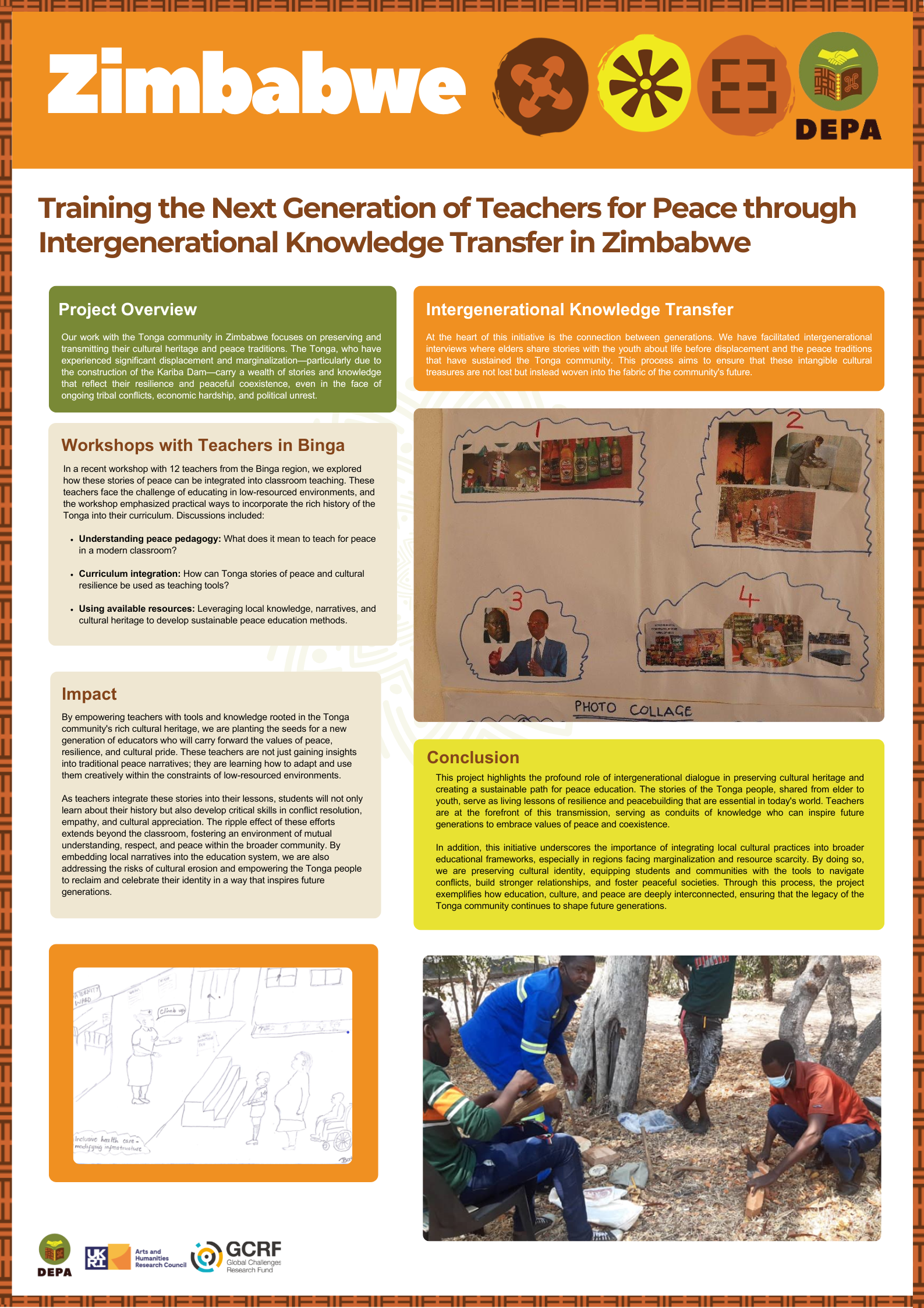 Zimbabwe Project poster from the DEPA event