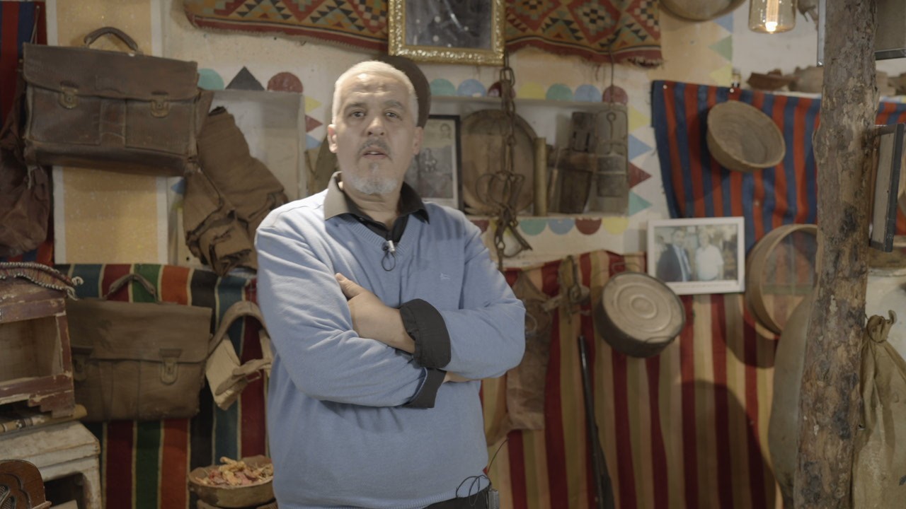 Ahmed Ilihoum, Owner of 'café Ennoui ' in Aïn Beïda, Oum El Bouaghi. The café is also dubbed as a personal museum where every corner is filled with various objects reflecting the Chaoui culture. 