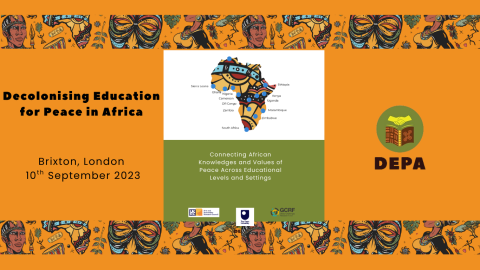  Banner for the DEPA Event Decolonising Education for Peace in Africa